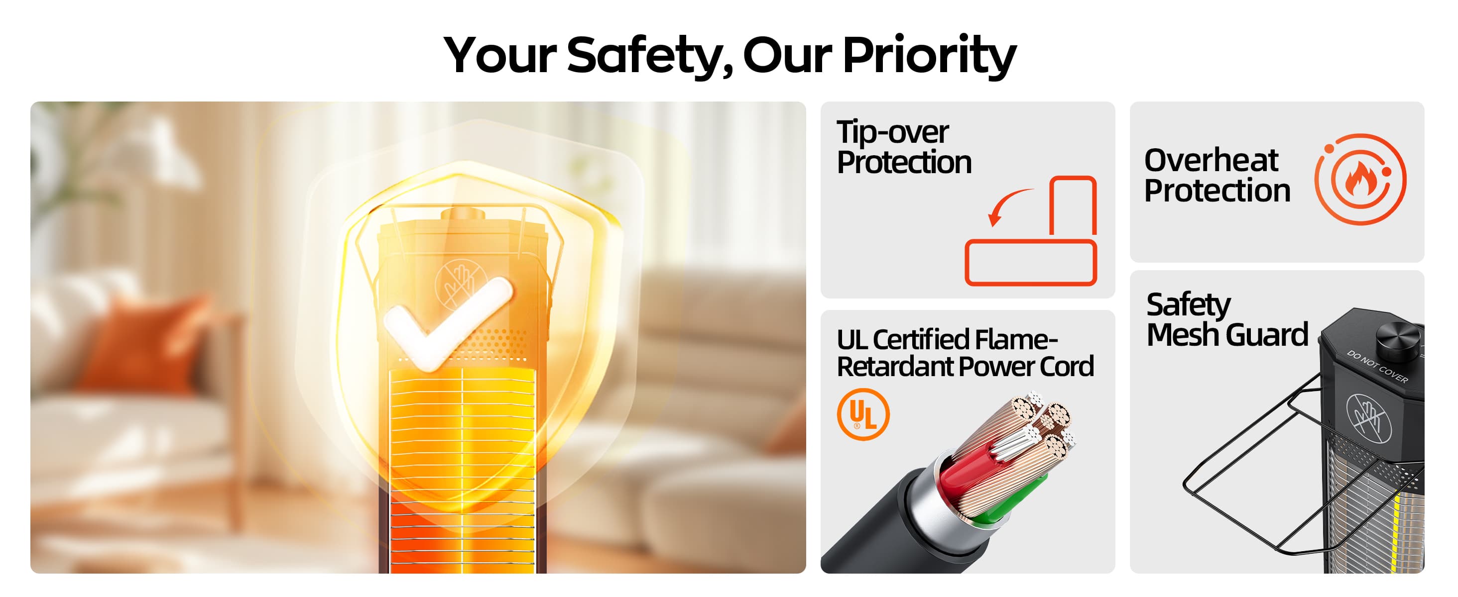 Portable Tabletop Heater Feature 6